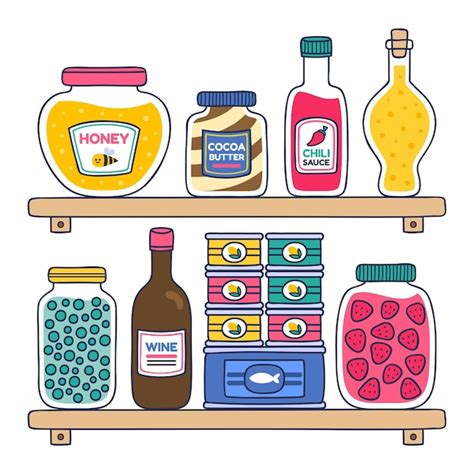 Premium Vector | Hand drawn pantry