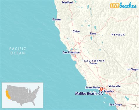 Map of Malibu, California - Live Beaches