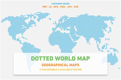 Dotted World Map ~ Web Elements ~ Creative Market