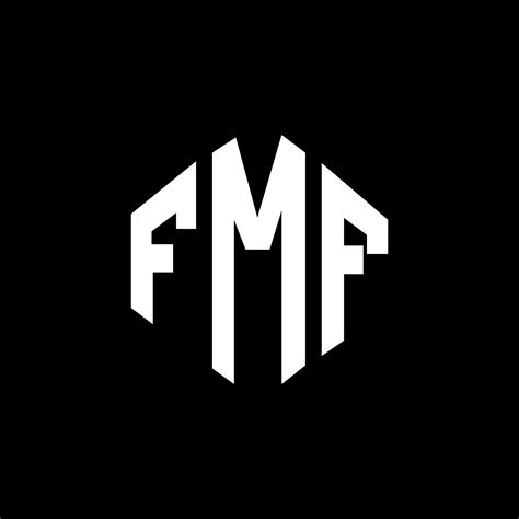 FMF letter logo design with polygon shape. FMF polygon and cube shape logo design. FMF hexagon ...