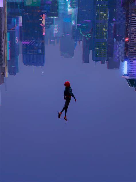 Spider-Man, Miles Morales, artwork, cityscape, Spider-Man: Into the Spider-Verse, HD phone ...