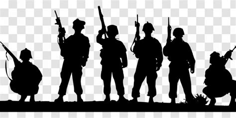 Soldier Silhouette - World War Ii - Troop Army Men Transparent PNG