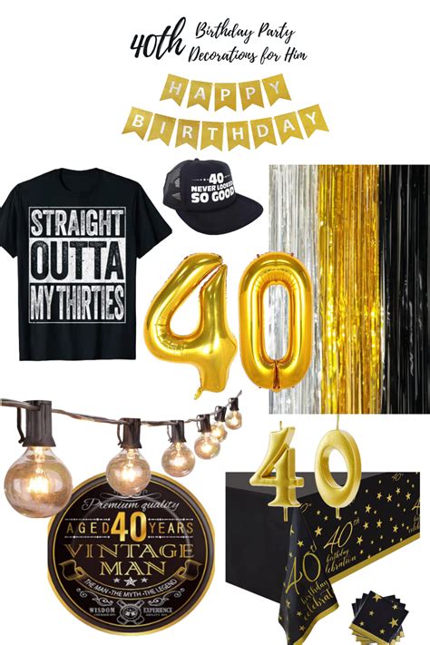 40th Birthday Themes For Him Start At Home Decor, 60% OFF