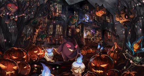 Gengar Pokemon illustration, Pokémon, Halloween, Gengar, Drifloon HD wallpaper | Wallpaper Flare