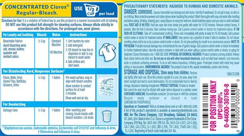 Bleach Msds Printable Labels