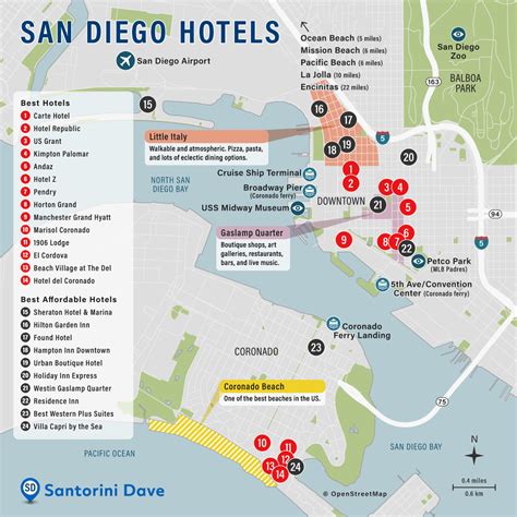 SAN DIEGO HOTEL MAP - Best Areas, Neighborhoods, & Places to Stay