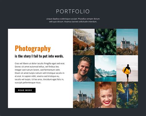 Professional photography portfolio Website Template