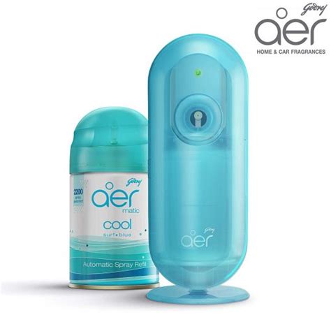 Godrej aer Automatic Air Freshener Machine+Refill – Cool Surf Blue (225 ...