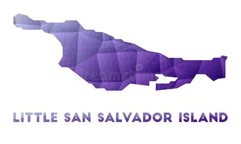 Map of Little San Salvador Island. Stock Vector - Illustration of abstract, island: 222621334