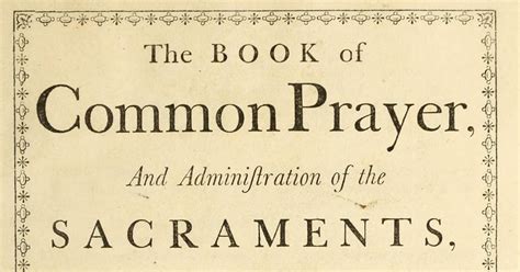 The historic heritage of the Book of Common Prayer - The Anglican Church of Canada