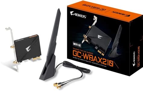 GIGABYTE WiFi 6E GC-WBAX210 (2x2 802.11ax/ Tri-Band WiFi/Bluetooth 5.2/ PCIe Expansion Card ...