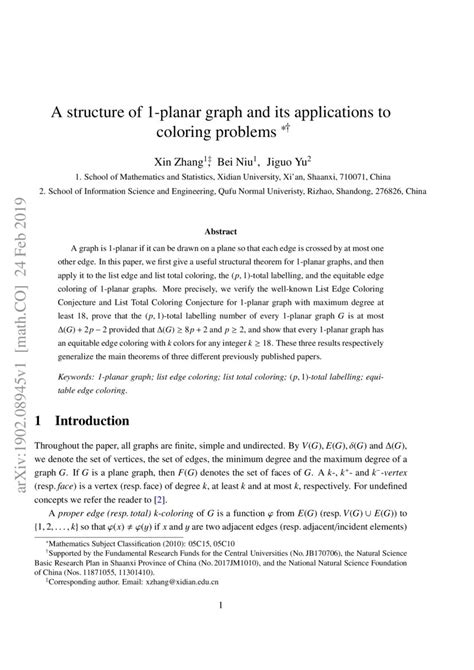 A structure of 1-planar graph and its applications to coloring problems | DeepAI