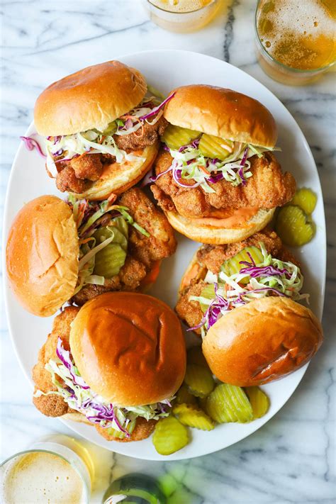 Fried Chicken Sandwiches - Damn Delicious