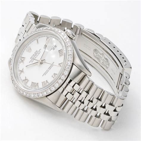 Rolex Datejust 36mm White Dial Diamond Bezel | New York Jewelers Chicago