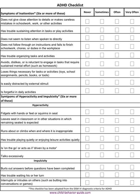 Printable Adhd Schedule Template