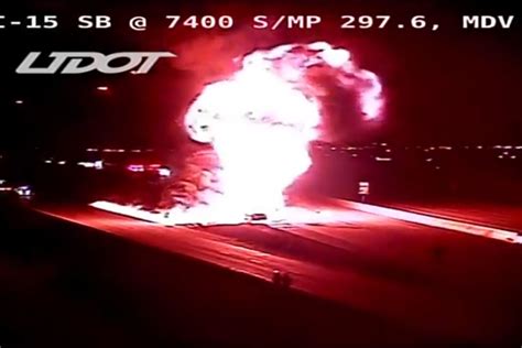 Huge gas tanker explosion shuts down highway