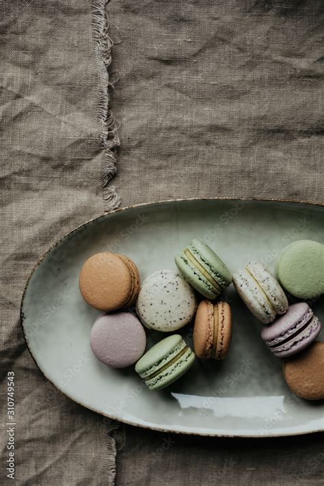 Pastel colored macarons Stock Photo | Adobe Stock