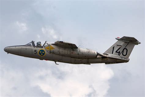 Swedish Air Force Historic Flight Saab 105 Jet Trainer SE-DXG. Editorial Photo - Image of force ...