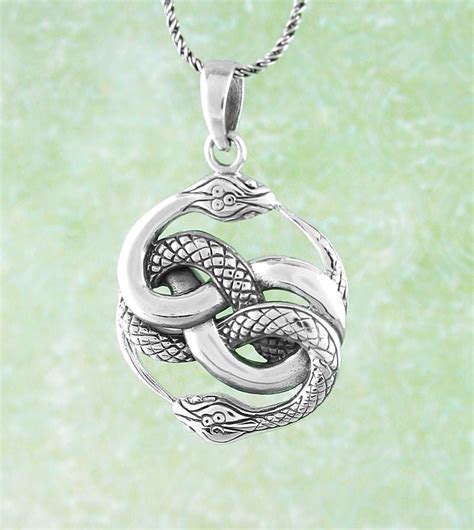 Double Ouroboros Snake Necklace Sterling Silver | Free Shipping in the USA – woot & hammy