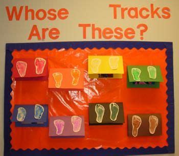 Whose Tracks Are These? Footprint Craft & Bulletin Board Idea | Infant classroom, Infant ...