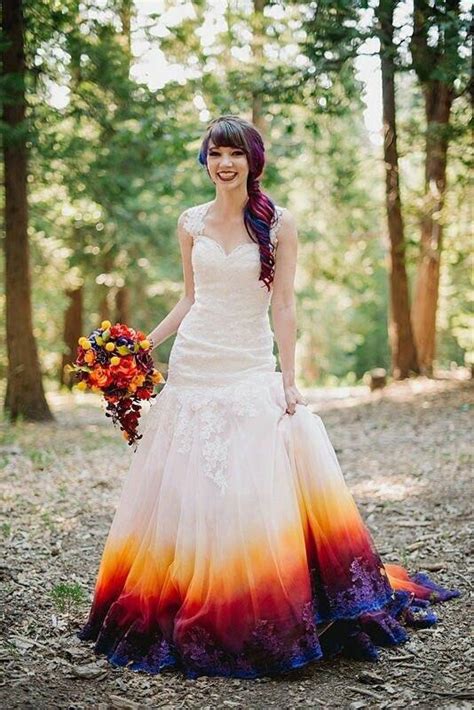 Tie dye wedding dress. : r/pics