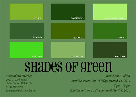 Shades of green | Shades of green, Different shades of green, Green paint colors