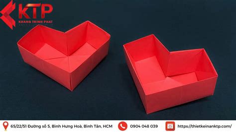 Cách gấp hộp giấy hình trái tim Origami đơn giản tại nhà