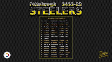 Theresa Edwards Info: Steelers Preseason Schedule 2023