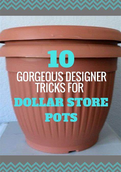 Here Are 10 Gorgeous Designer Tricks for Your Dollar Store Pots | Dollar stores, Designers and ...