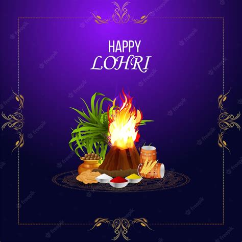 Premium Vector | Happy lohri celebration background