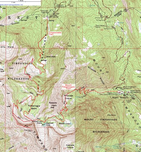 Topographic Map of Mount Timpanogos, Utah