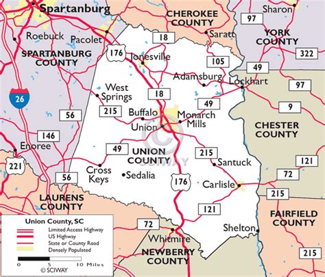 Maps of Union County, South Carolina