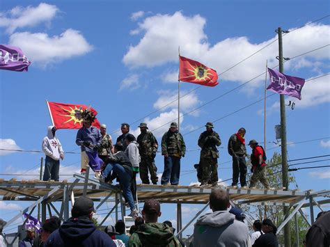 Highway blockade manned by Mohawk Warriors during the Oka Crisis in Quebec, 1990. [2816x2112 ...