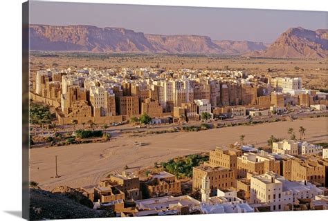 Yemen, South Yemen, Wadi Hadhramawt, Shibam town Wall Art, Canvas ...