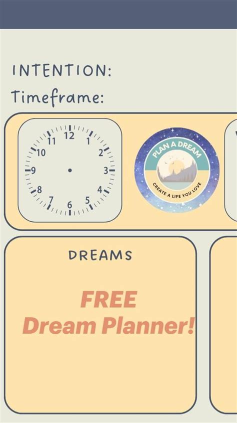 FREE Dream Planner! in 2022 | Life planner, Planner, Free