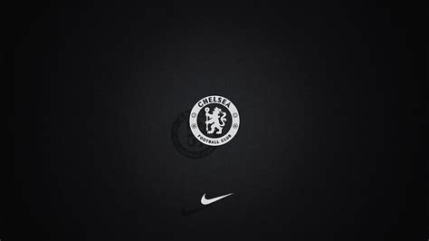 HD wallpaper: logo, Chelsea FC, Nike, black background, monochrome ...