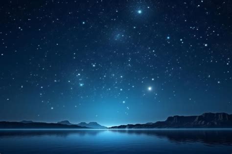 Premium Photo | Night sky with stars and sea elements of this image furnished by nasa