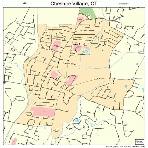 Cheshire Village Connecticut Street Map 0914200