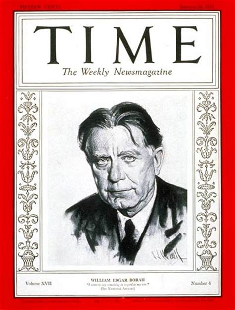 TIME Magazine Cover: Senator William Borah - Jan. 26, 1931 - William ...