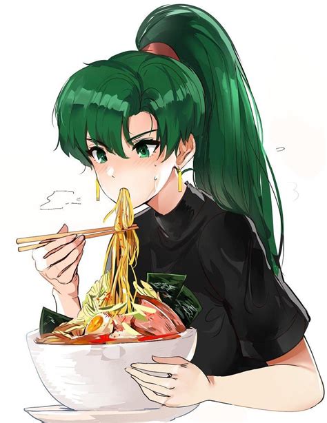 Lyn eating some ramen | Fire Emblem | Fire emblem, Fire emblem lyn, Fire emblem characters