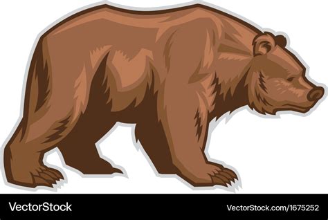 Brown bear mascot Royalty Free Vector Image - VectorStock