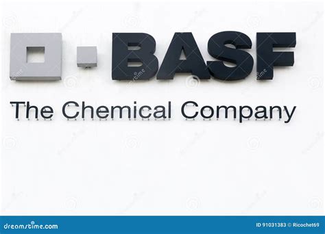 BASF logo on a wall editorial stock photo. Image of signage - 91031383