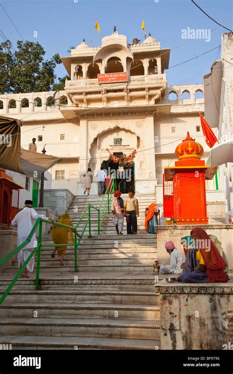 Brahma Hindu Temple in Pushkar in Rajasthan India Stock Photo - Alamy