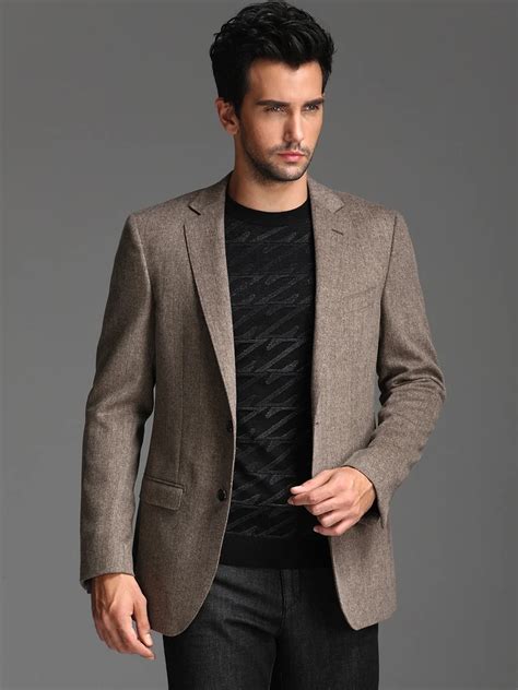 Men's clothing ez modern elegant business casual cashmere silk blending high quality suit-in ...