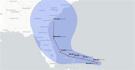 Map: Track Dorian's path