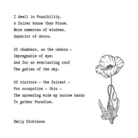 I dwell in possibility (full poem) - Emily Dickinson | Emily dickinson ...