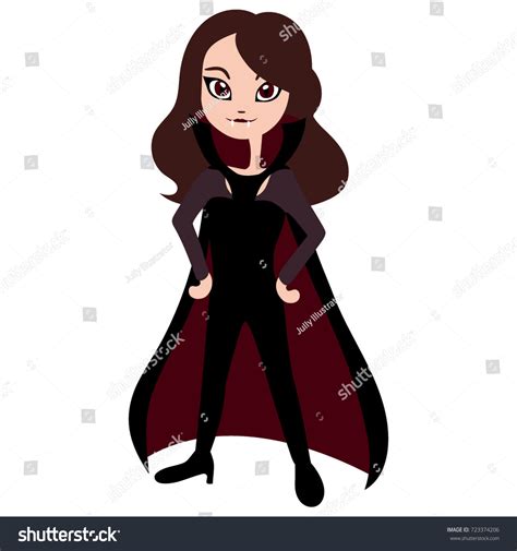 Cute Vampire Girl Vector Illustration Cartoon Stock Vector (Royalty Free) 723374206 | Shutterstock