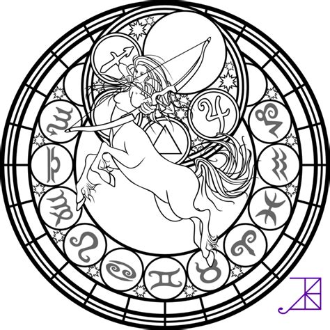 zodiac sagittarius coloring pages - Clip Art Library