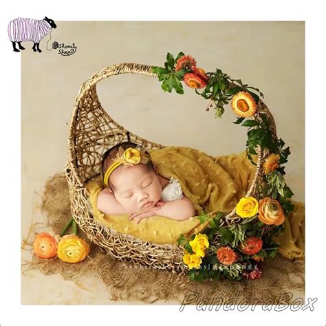 Newborn Posing Photography Props Handmade Basket Baby Boy Girl Photo ...