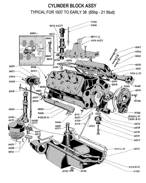 Flathead Parts Drawings-Engines